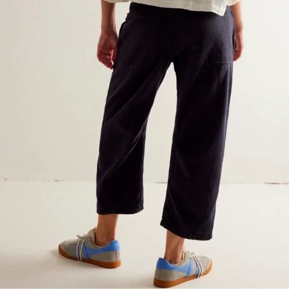 Free People Osaka Barrel Leg Jeans - Washed Black - Picture 2 of 15